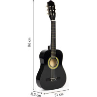 ECOTOYS Detská gitara čierna 86 cm