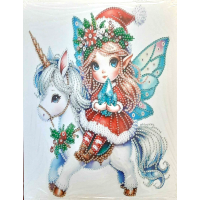 NORIMPEX Diamantové maľovanie na plátne Vianočný elf 23x30cm