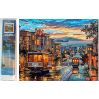 NORIMPEX Diamantové maľovanie Električky v meste 30x40cm