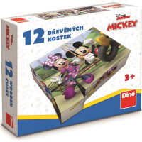 DINO Obrázkové kocky Mickey Mouse, 12 kociek
