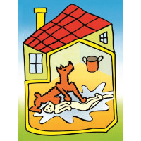 DINO Obrázkové kocky Psík a mačička, 12 kociek