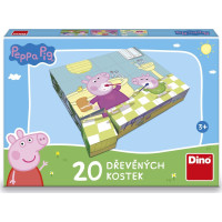 DINO Obrázkové kocky Prasiatko Peppa: Veselý deň, 20 kociek