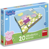 DINO Obrázkové kocky Prasiatko Peppa: Veselý deň, 20 kociek