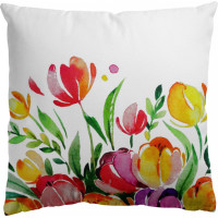 Vankúš PASTELOVÁ JAR Tulipán - 43x43 cm