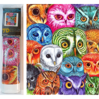 NORIMPEX Diamantové maľovanie Sovie koláž 30x40cm
