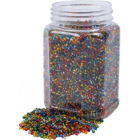 PLAYBOX Korálky rokajl 500g priehľadné