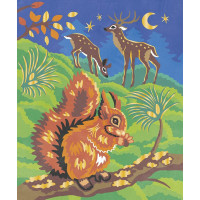 JANOD Maľovanie podľa čísel: Lesné zvieratká
