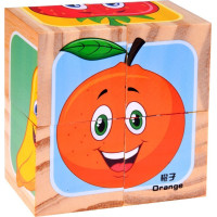 Obrázkové kocky Ovocie, 4 kocky