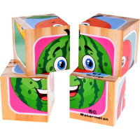 Obrázkové kocky Ovocie, 4 kocky
