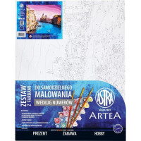ASTRA Maľovanie podľa čísel: Benátska krajina, plátno na ráme 50x40 cm