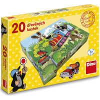 DINO Obrázkové kocky Krtko a doprava, 20 kociek