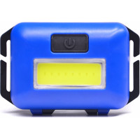 Solight LED čelové svietidlo, 3W COB, modrá