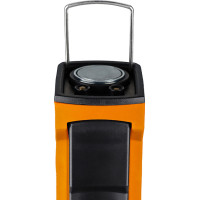 Solight pracovná nabíjacia LED lampa, 500lm + 70lm, COB, Li-Ion, USB, čiernooranžová