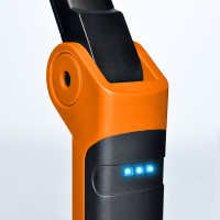 Solight pracovná nabíjacia LED lampa, 500lm + 70lm, COB, Li-Ion, USB, čiernooranžová