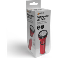 Solight LED nabíjacie svietidlo, 9 x LED, červenočierna, plug-in