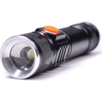 Solight LED nabíjacie vreckové svietidlo, 200lm, 3W, zoom, Li-Ion