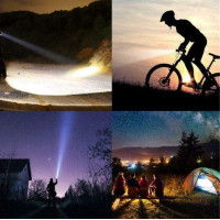 Solight LED nabíjacie svietidlo s cyklo držiakom, 400lm, zoom, Li-Ion