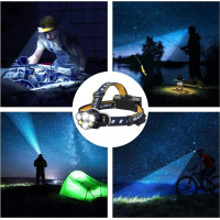 Solight LED čelové nabíjacie svietidlo 550, 550lm, Li-Ion