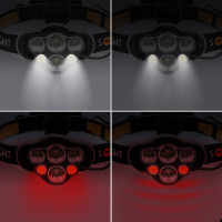 Solight LED čelové nabíjacie svietidlo 550, 550lm, Li-Ion