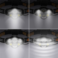 Solight LED čelové nabíjacie svietidlo 550, 550lm, Li-Ion