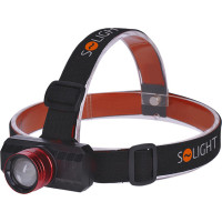 Solight LED čelové nabíjacie svietidlo, 3W, 150lm, zoom, Li-Ion