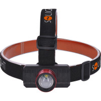 Solight LED čelové nabíjacie svietidlo, 3W, 150lm, zoom, Li-Ion
