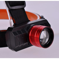 Solight LED čelové nabíjacie svietidlo, 3W, 150lm, zoom, Li-Ion