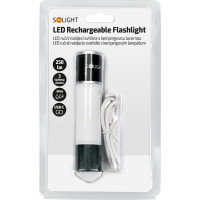 Solight LED nabíjacie ručné svietidlo s kampingovou lucernou, 250lm, power bank, Li-Ion