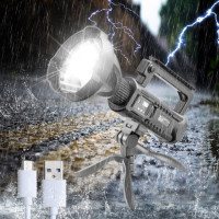 Solight LED nabíjacie ručné svietidlo s power bankom, 800lm, Li-Ion