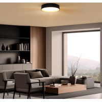 Solight LED osvetlenie s diaľkovým ovládačom Larios Black, 48W, 3360lm, 39cm, zmena chromatickosti, stmievateľné