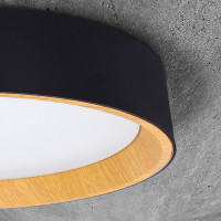 Solight LED osvetlenie s diaľkovým ovládačom Larios Black, 48W, 3360lm, 39cm, zmena chromatickosti, stmievateľné