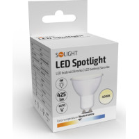 Solight LED žiarovka, bodová, 5W, GU10, 4000K, 425lm, biela