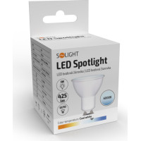Solight LED žiarovka, bodová, 5W, GU10, 6000K, 425lm, biela