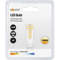 Solight LED žiarovka G9, 4,5 W, 3000K, 400lm