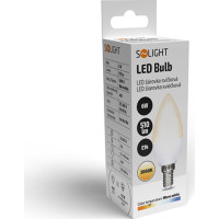 Solight LED žiarovka, sviečka, 6W, E14, 3000K, 510lm