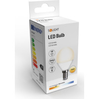 Solight LED žiarovka, miniglobe, 4W, E14, 3000K, 340lm, biele prevedenie