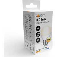 Solight LED žiarovka, miniglobe, 8W, E27, 3000K, 720lm