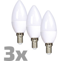 ECOLUX LED žiarovka Ecolux 3-pack, sviečka, 6W, E14, 3000K, 450lm, 3ks