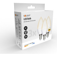 ECOLUX LED žiarovka Ecolux 3-pack, sviečka, 6W, E14, 3000K, 450lm, 3ks