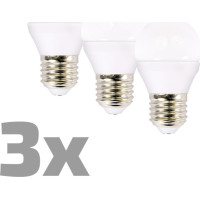 ECOLUX LED žiarovka Ecolux 3-pack, miniglobe, 6W, E27, 3000K, 450lm, 3ks