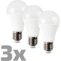 Solight LED žiarovka 3-pack, klasický tvar, 10W, E27, 3000K, 270 °, 900lm, 3ks v balení