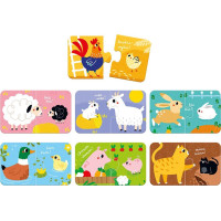 CZUCZU Puzzle dvojice Zvieratká 7x2 dieliky