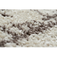 Kusový koberec Berber Tanger B5940 cream and brown kruh