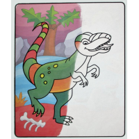 AKSJOMAT Omaľovánka s vodnou fixkou Dinosaury