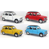 WELLY Autíčko na spätné natiahnutie Renault 4 modrý