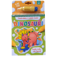 AKSJOMAT Omaľovánka s vodnou fixkou Dinosaury
