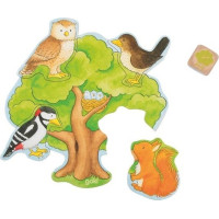GOKI Puzzle hra s kockou Kto kde býva?