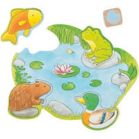 GOKI Puzzle hra s kockou Kto kde býva?