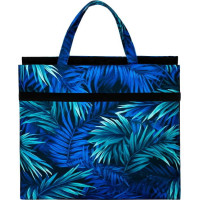 Obojstranná plážová podložka 180x50x3 cm - čierna/Blue Passion