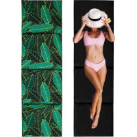 Obojstranná plážová podložka 180x50x3 cm - čierna/Hoyas Grande